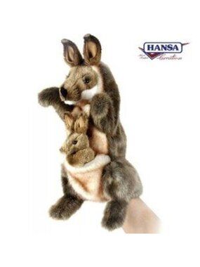 Hansa Plush New w/Tag Handcrafted Kangaroo Hand Puppet # 4026